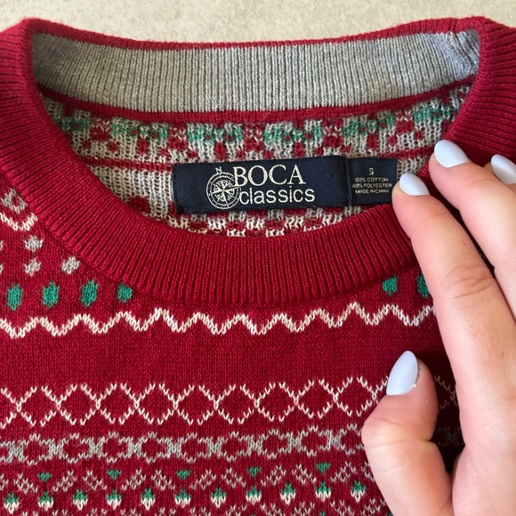 BOCA CLASSICS Christmas winter sweater crew neck - Picture 3 of 4